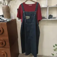 【丸子】超显瘦牛仔背带裙