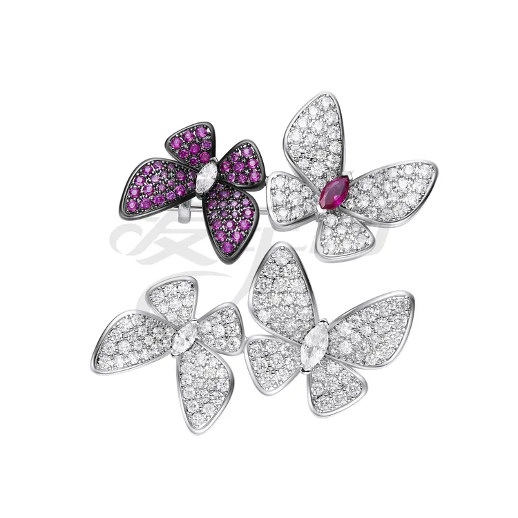 铜锆石胸针 爱宇诗 灵韵蝶影 小众设计精致优雅精选5A镀18K胸针