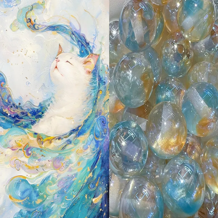 陈小花家的饰品  敦煌k16光学珠子Diy轻奢珠子