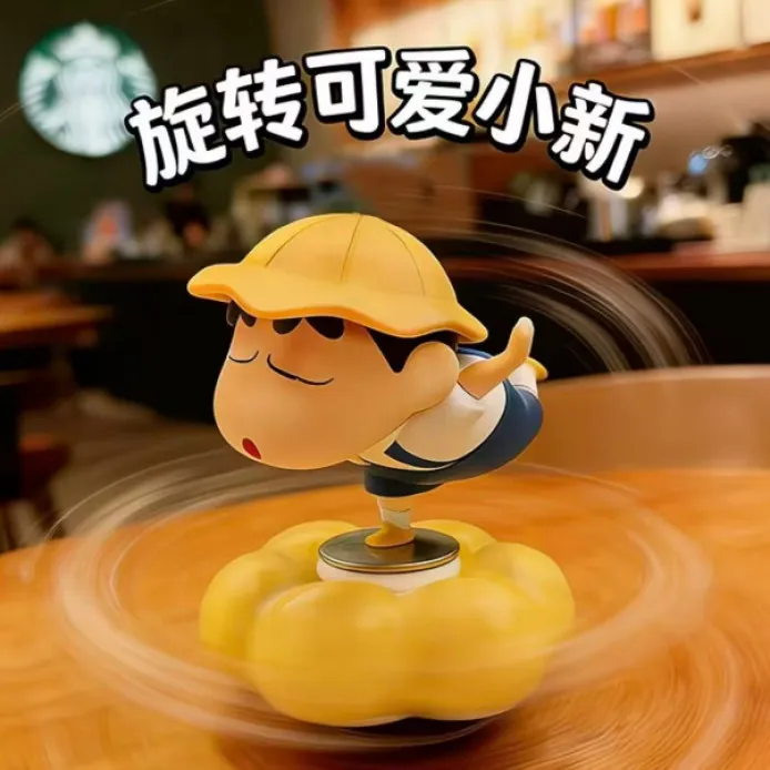 2026新款可旋转蜡笔小新汽车桌面摆件网红办公室解压桌面摆件礼物