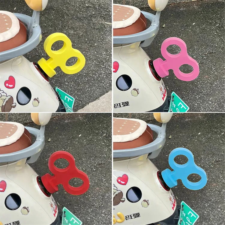 发条车饰爱玛电动车配饰可爱电瓶车改造小配件九号diy贴纸装饰品