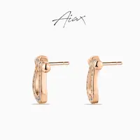 AIAX 镀K金 经典时尚简约设计师百搭轻奢航海扣法式耳环TSL1283