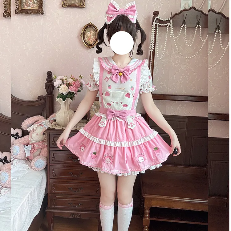 洛丽塔原创甜喵莓梦少女可爱背带裙Lolita裙子
