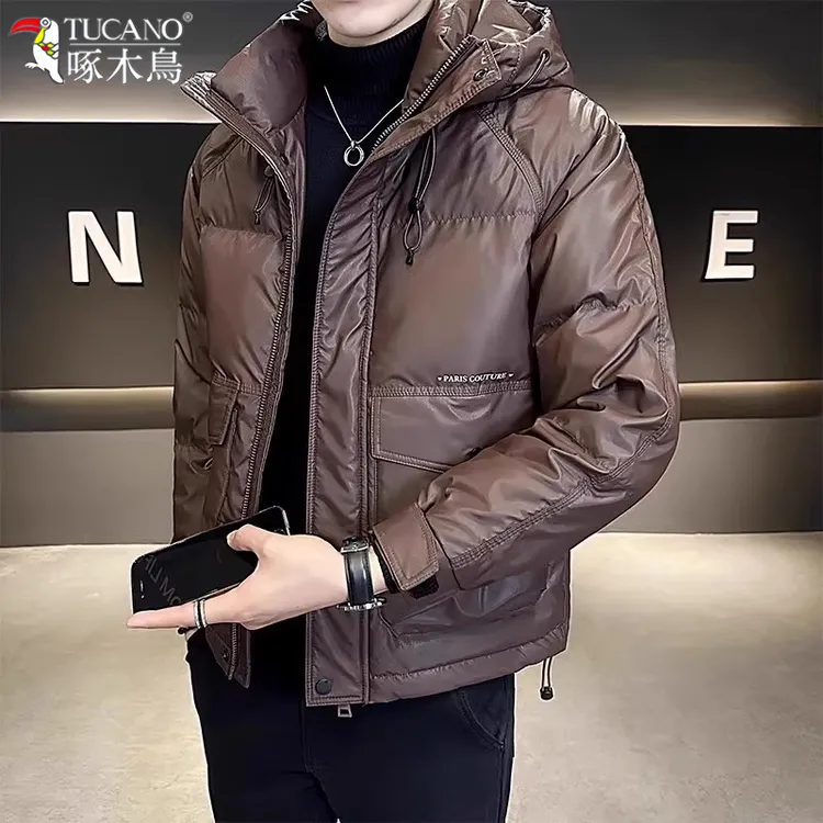 TUCANO/啄木鳥加厚棉服男士秋冬季新款潮牌帅气连帽加厚保暖外套