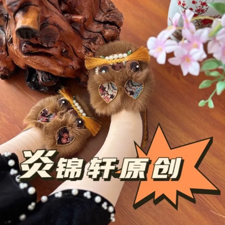 【金棕暴富虎➕金雕】虎头鞋女款爆款2025新款鞋网红千层底休中国风