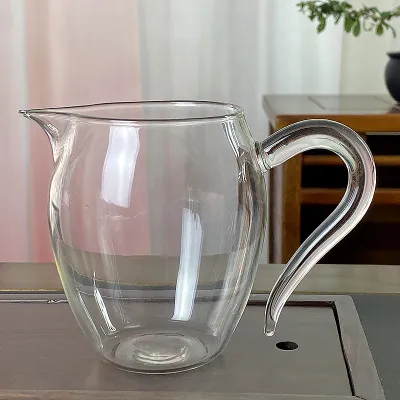 功夫茶具配件加厚玻璃耐热透明泡茶过滤茶海分茶家用公道杯