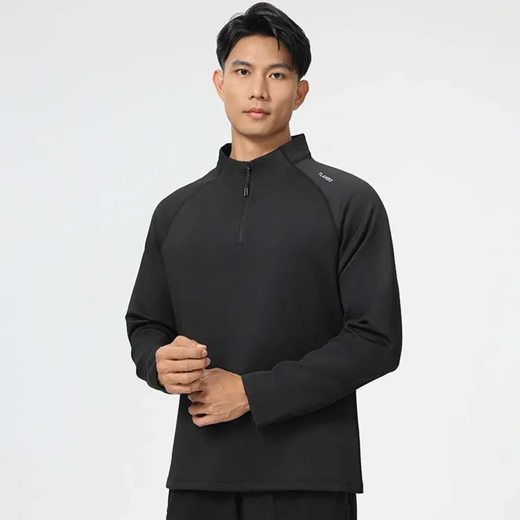 TIP-OFF美式速干立领半拉链篮球运动休闲跑步骑行投篮服长袖T恤男