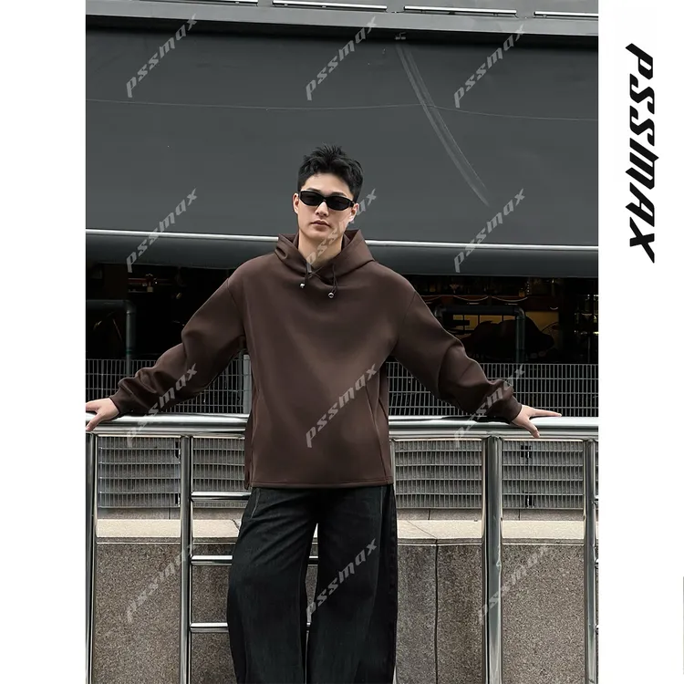 【现货】PSSMAX 胖俗俗【美式连帽卫衣】2025早秋宽松休闲口袋男卫衣