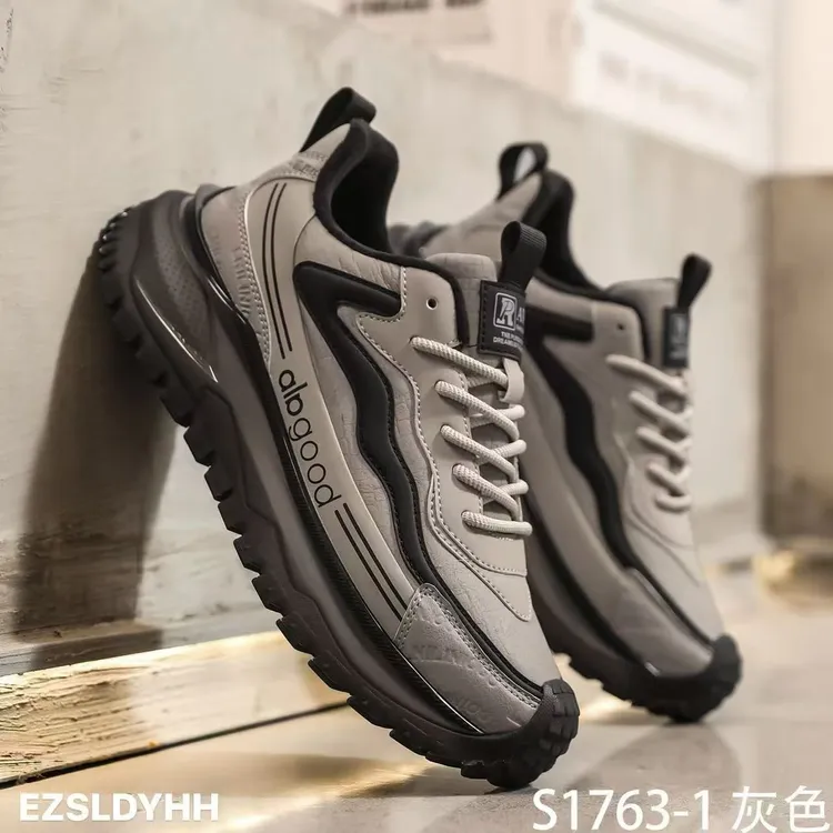 新款男士冬季加绒保暖防滑透气厚底时尚运动休闲鞋