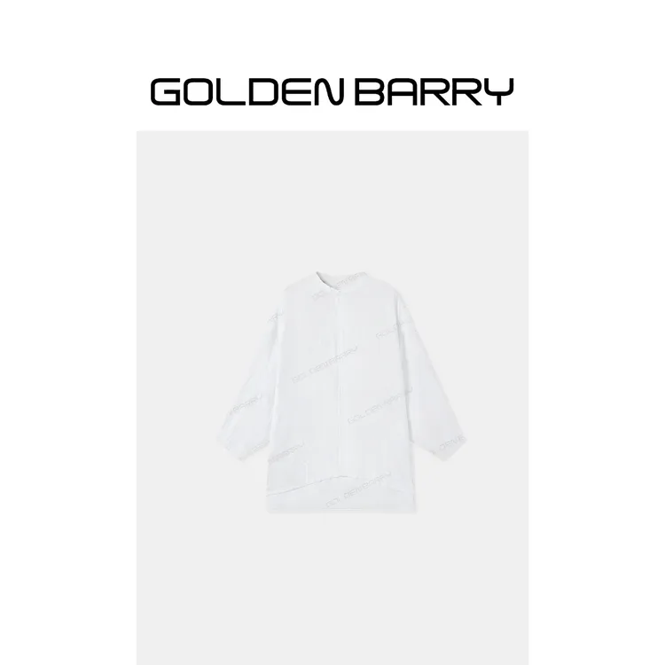 GOLDENBARRY衬衣简约阔型感长袖衬衫216006