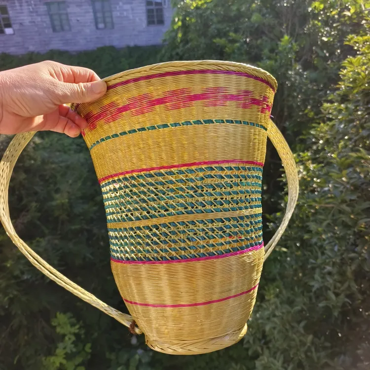 非遗竹编精编小背篓，工艺品小背篓