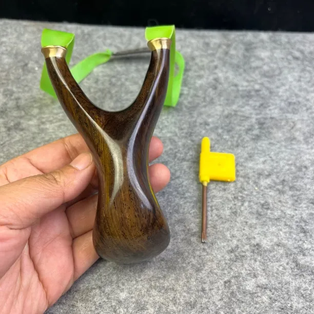 黑檀木块压眼睛蛇实木弹弓（75.15左右）