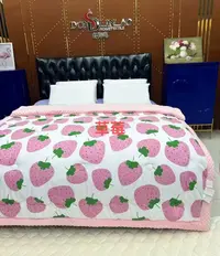 【草莓粉豆豆被 】秋冬被200*230四季可用柔软亲肤舒适被子被芯
