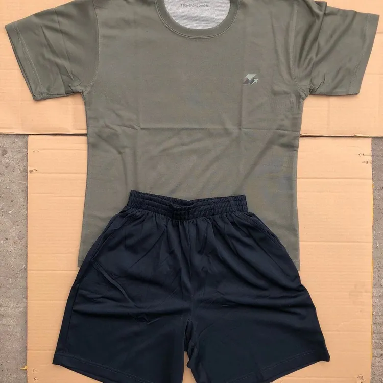 夏季男士体能训练短袖套装速干透气适合军训健身