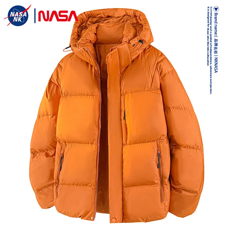 NASA联名户外通勤防风连帽棉服男款冬季加厚防寒个性山系保暖棉衣