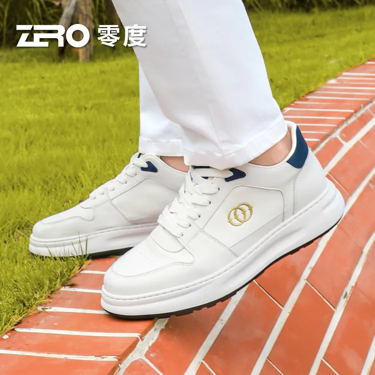 【杨烁代言】ZRO零度男鞋厚底轻弹波仔鞋中帮潮流真皮运动休闲板鞋