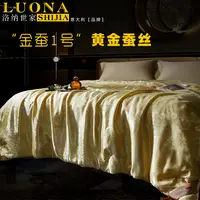 商场意大利皇室洛纳世家贡缎提花黄金丝被 200*230  4斤30天试睡