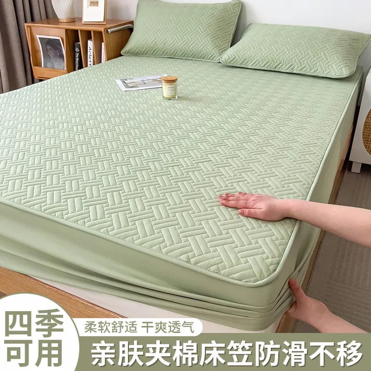 新款夹棉加厚床笠单件防滑席梦思床垫保护套罩全包床单套四季家用商品图
