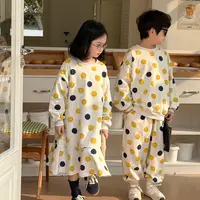 童套装2025春款男童女童韩版满印笑脸卫衣套装儿童圆领休闲卫衣裙