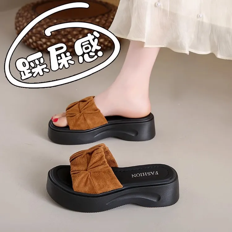 梦孜百丽踩屎感外穿凉拖鞋女夏季2025年新款软底休闲沙滩鞋半拖鞋