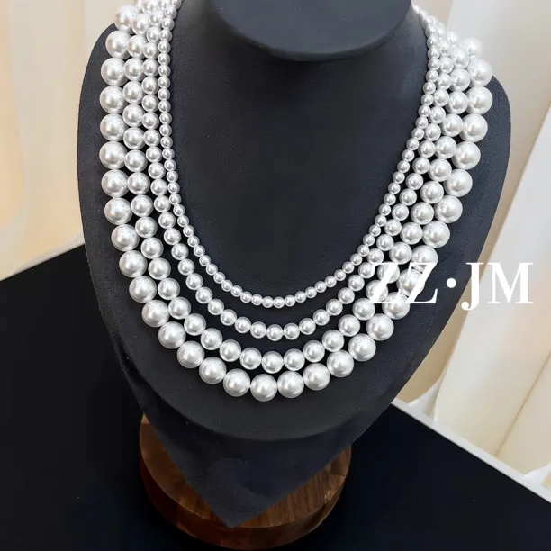 钛钢仿珍珠项链 （2025冷光白珠）高品质经典百搭珠珠项链优雅轻奢