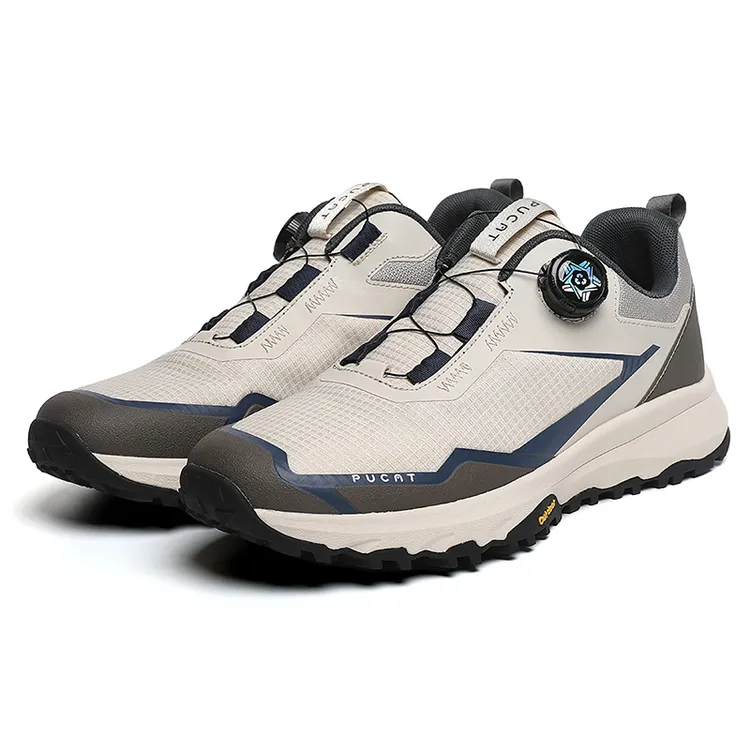 户外徒步鞋男士旅行登山防滑水跑步运动减震旋钮免系带透气新爆款