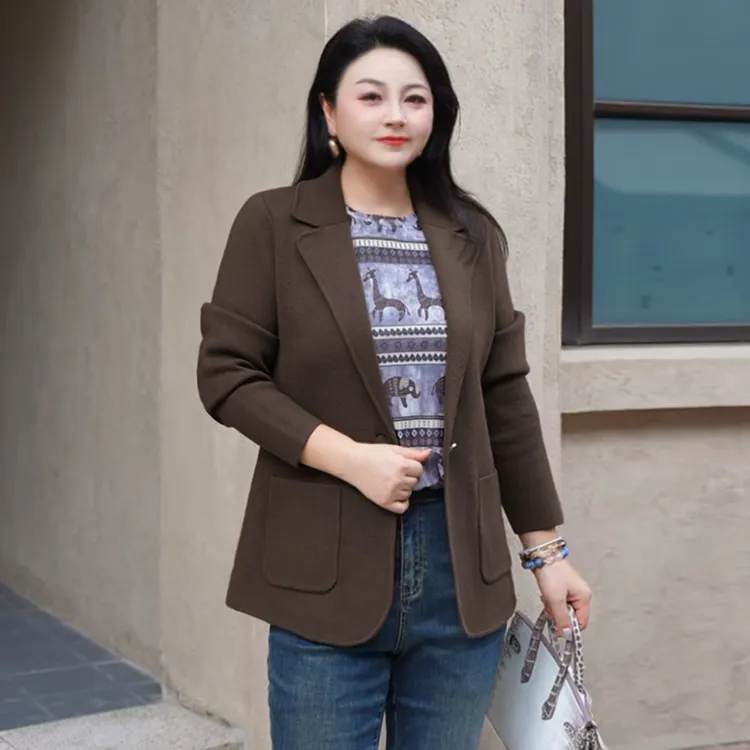 【现货大弹力】MsShe大码女装2025秋简约莫代尔纱外套J~B2509003