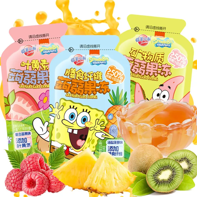 蜡笔小新果冻叶黄素多果味果汁果冻夏季儿童膳食清爽解馋休闲零食