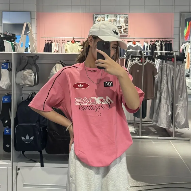 ADIDAS MOTO GFXT-SHIRT赛车风纯棉小高领短袖T恤KG6678 KG6679 X