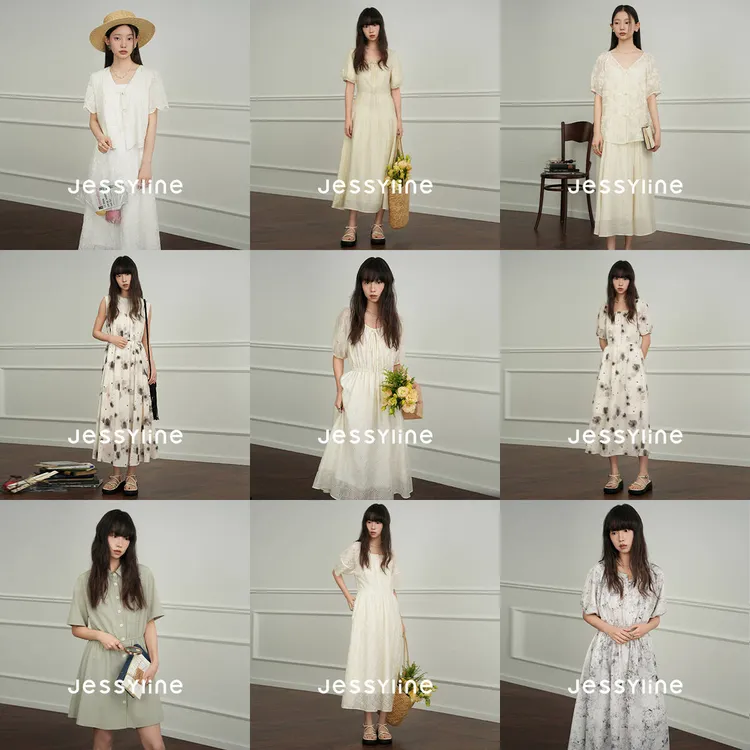 【连衣裙合集2】杰茜莱夏季百搭连衣裙套装千金淑女风25夏jessyline