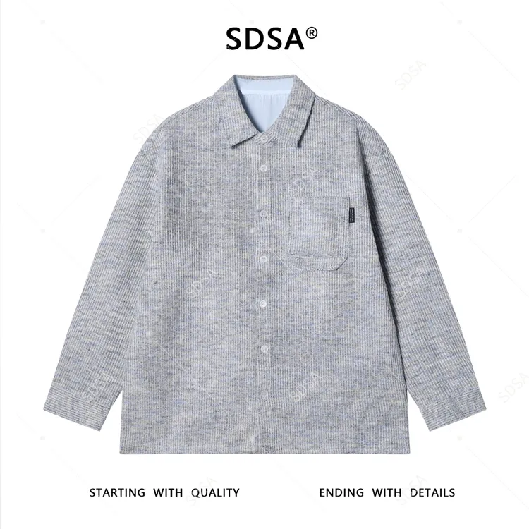 SDSA男士2025新款轻奢痞帅男装简约撞色针织开衫外套百搭时尚上衣