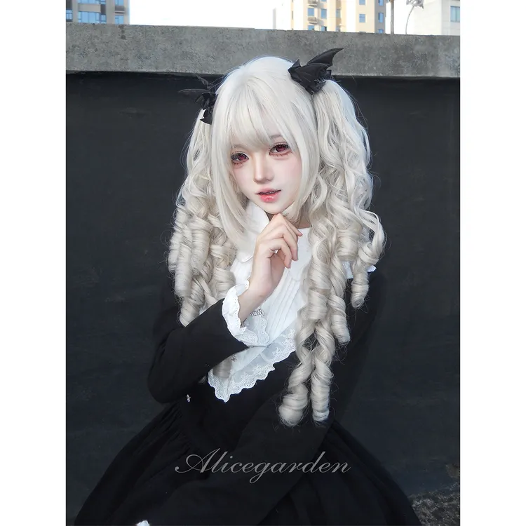 AG假发女短发Lolita『月光瑶』法式少萝doll感虎口夹双马尾jk头套
