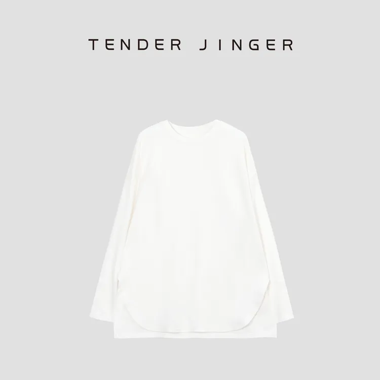 Tender Jinger经典圆领廓形长袖T恤T53JLL41256