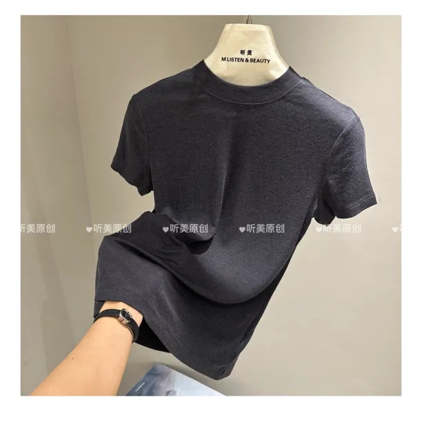 【媚儿M潮馆】早秋圆领简约T恤