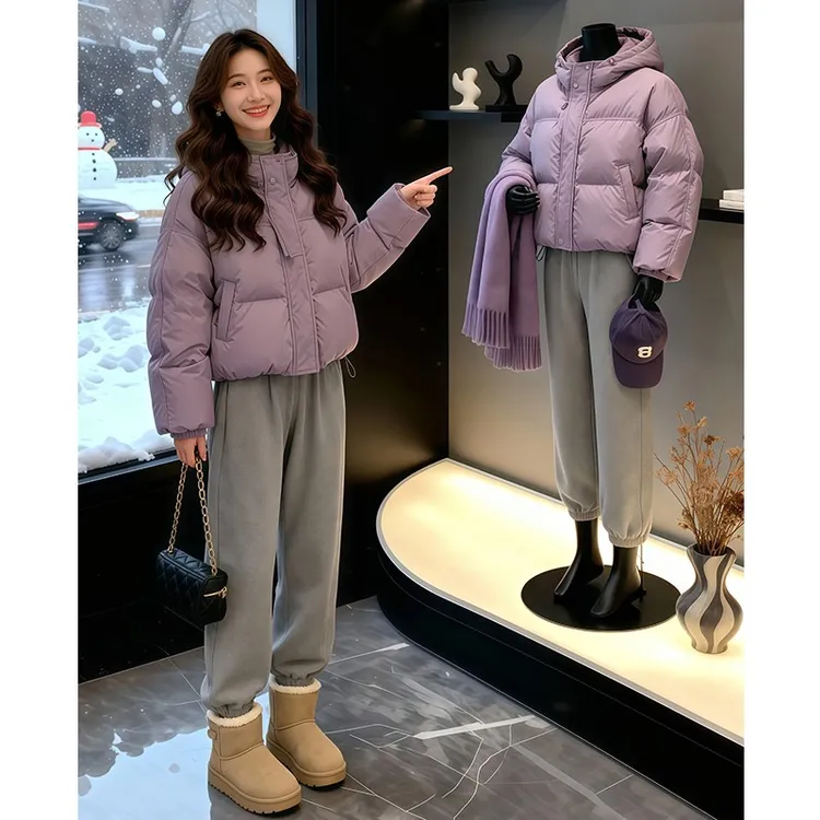 巨好看小个子棉衣女2025新款韩版洋气宽松棉服外套加厚保暖面包服