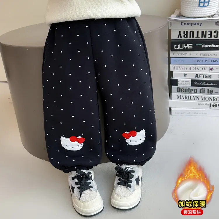 运动风女长裤冬季B类休闲裤宝宝小童加厚bra