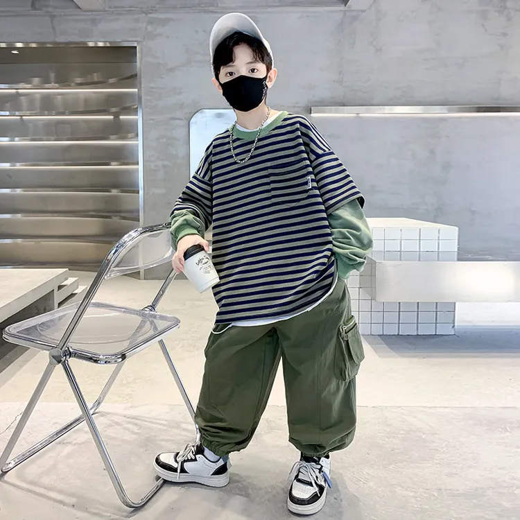 儿童装男童秋装套装春秋款2025新款秋季大童男孩运动卫衣酷帅气潮
