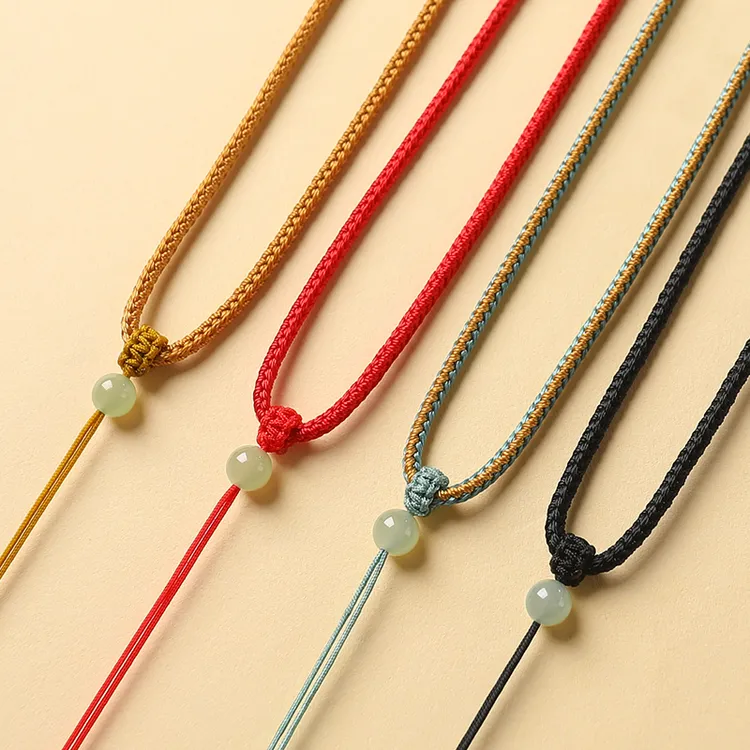 手工编织项链绳男女平安扣佛公玉佩高档吊坠挂绳编绳玉坠专用绳子
