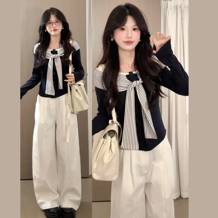 2025新款早秋装小个子学院风穿搭配一整套时尚高级感套装女装秋季