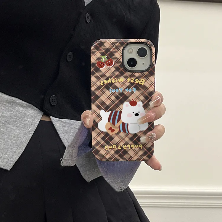 适用于苹果14/15pro菲林磁吸二合一保护壳16p软壳防摔女樱桃狗13p