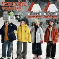 可追溯【亲子派克羽绒】免洗90白鸭绒杜邦三防冬季儿童羽绒服2509