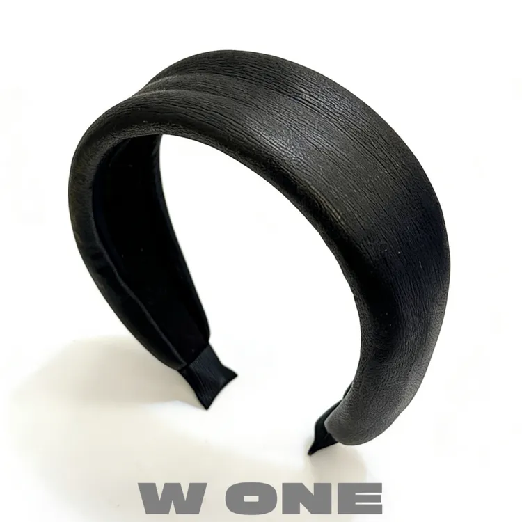 【W ONE】原创设计自制皮质宽面高颅顶发箍