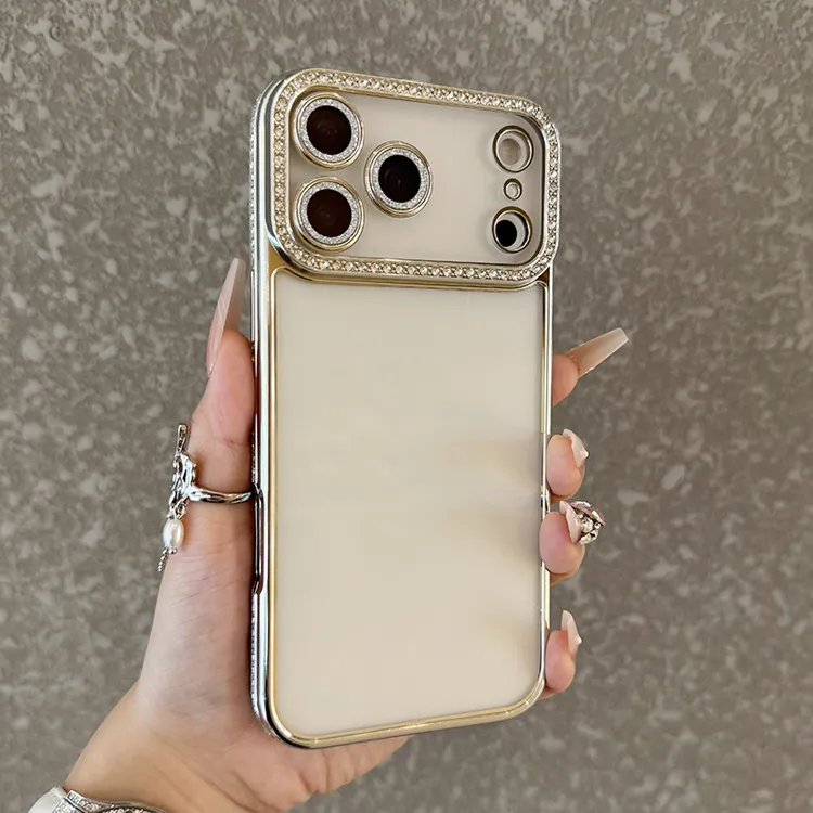 奢华边框钻适用于苹果17promax手机壳新款iPhone16pro带镜头膜ins