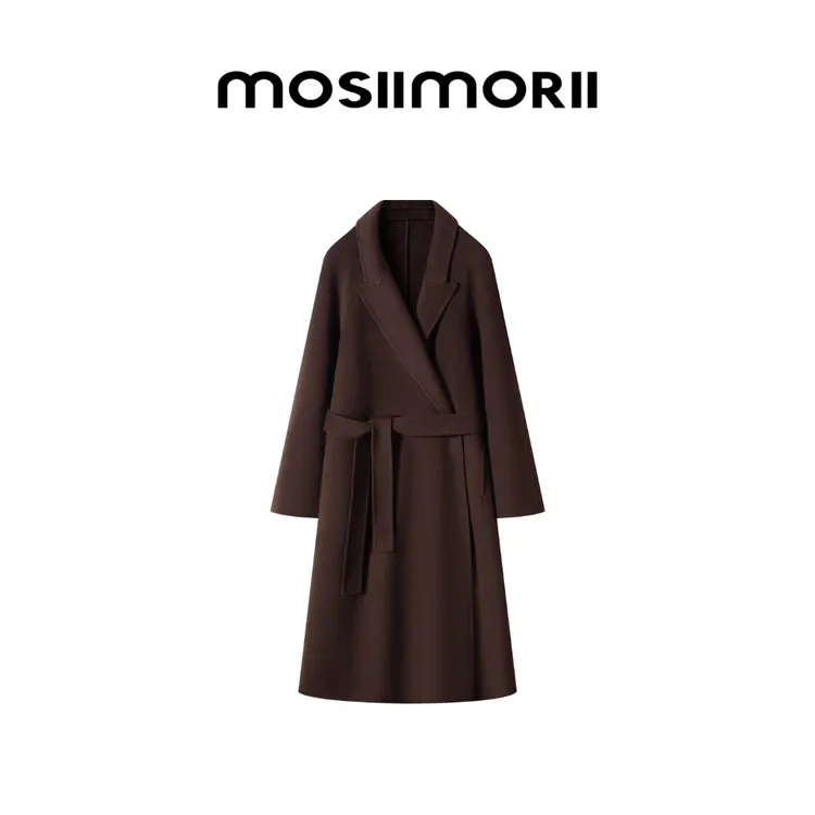 【雪松林语】经典复古轻奢慵懒风女士时尚气质长款毛呢外套秋冬外套商品图