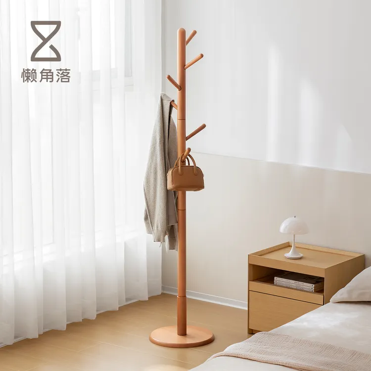 懒角落挂衣帽架卧室落地简易放衣服家用入户立式不占空间挂包架子