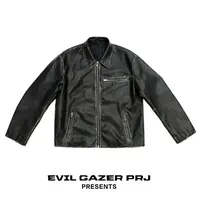 EVILGAZER复古擦色皮衣