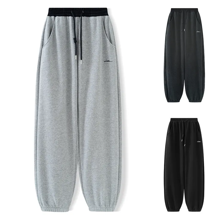 （加长裤）冬款加绒学生装裤子青少年运动裤初高中生休闲长裤7035