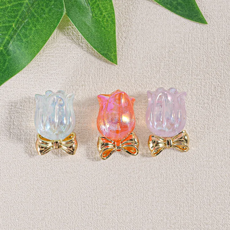 【海蒂】冰美人2.0直孔小ins郁金香折叠13*15MM透明