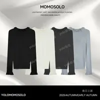 •木耳花•2025秋冬羊毛桑蚕丝木耳花边休闲一体机打底上衣259013