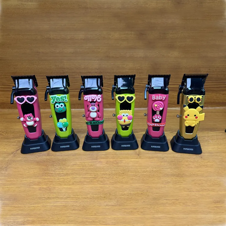 【送胶片】理发推子装饰贴3D立体可爱黑白煤球青蛙草莓熊diy软胶贴